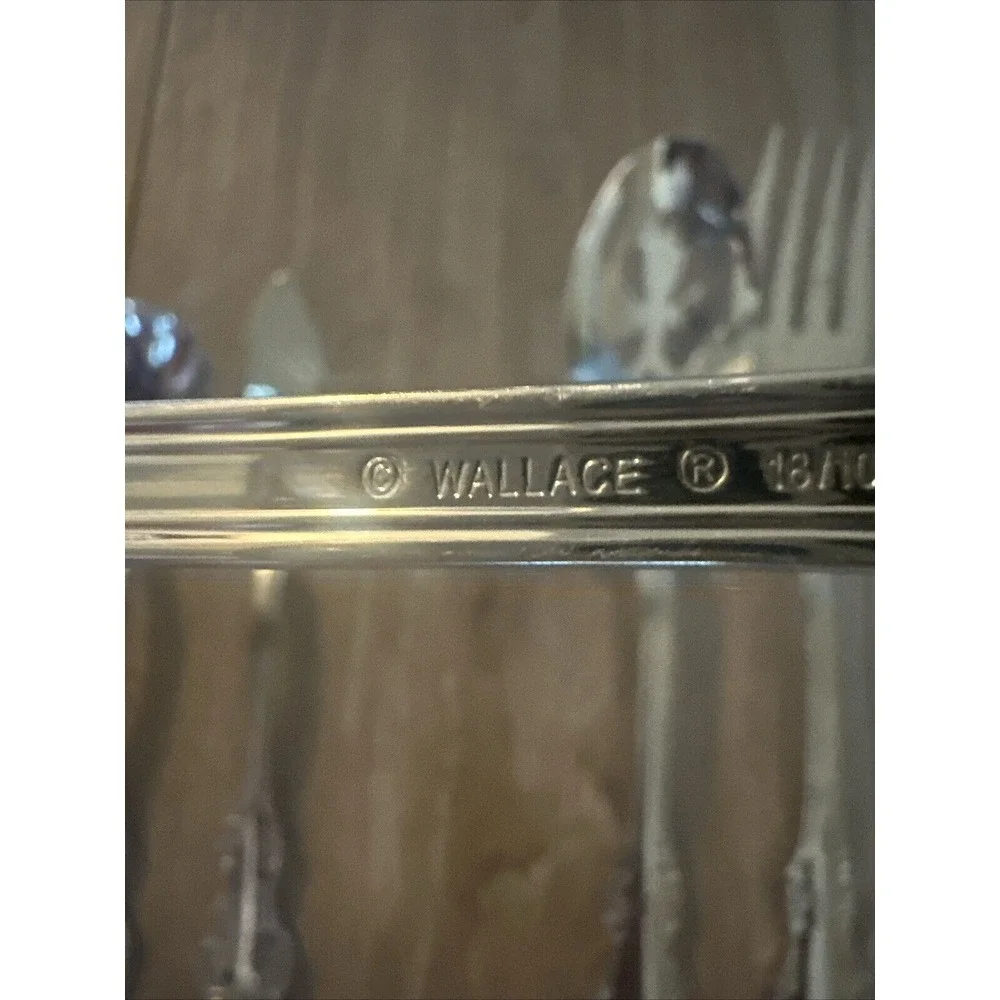 Wallace Silversmiths Camden 5 Serving Pieces Spoons, Fork,‎ Butter Knife